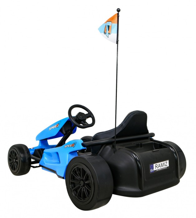 Gokart Speed 7 Drift King na akumulator dla dzieci Niebieski + Funkcja driftu + Sportowe siedzenie + 2 Prędkości + EVA-5 7798 
