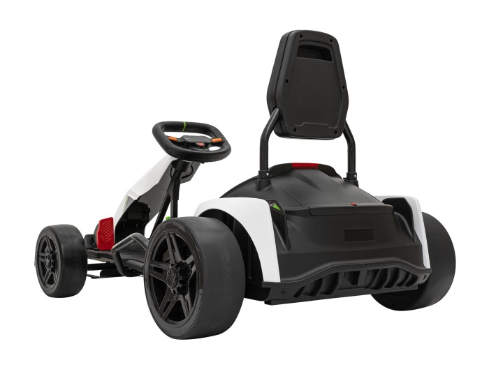 Gokart Fast 3 Drift na akumulator dla dzieci Biały + Funkcja driftu + Silniki 2x150W + Radio LED + Pasy-5 7801 