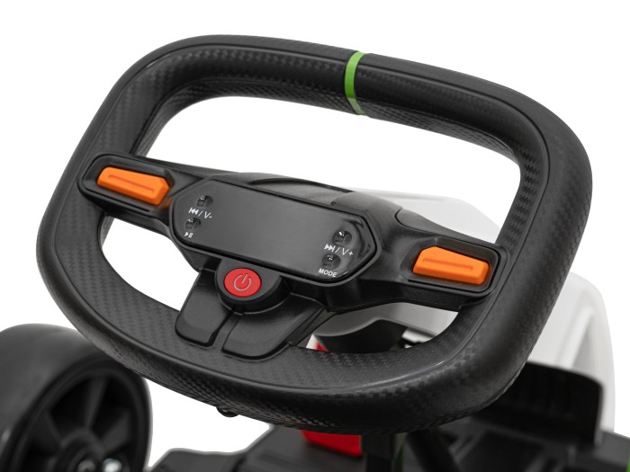 Gokart Fast 3 Drift na akumulator dla dzieci Biały + Funkcja driftu + Silniki 2x150W + Radio LED + Pasy-9 7801 