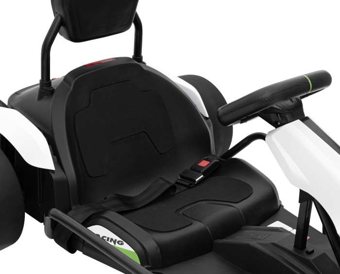 Gokart Fast 3 Drift na akumulator dla dzieci Biały + Funkcja driftu + Silniki 2x150W + Radio LED + Pasy-18 7801 