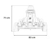 Gokart Fast 3 Drift na akumulator dla dzieci Biały + Funkcja driftu + Silniki 2x150W + Radio LED + Pasy-22 7801 