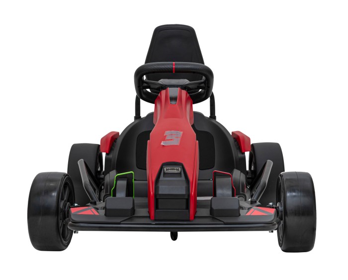 Gokart Fast 3 Drift na akumulator dla dzieci Czerwony + Funkcja driftu + Silniki 2x150W + Radio LED + Pasy-5 7802 
