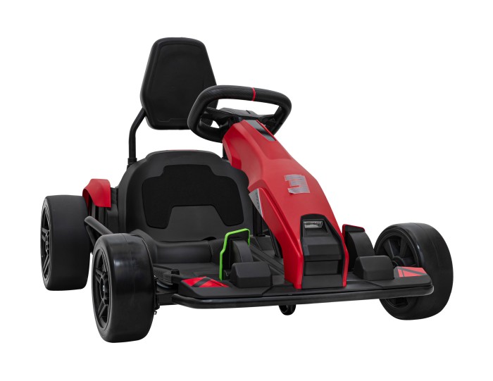 Gokart Fast 3 Drift na akumulator dla dzieci Czerwony + Funkcja driftu + Silniki 2x150W + Radio LED + Pasy-7 7802 