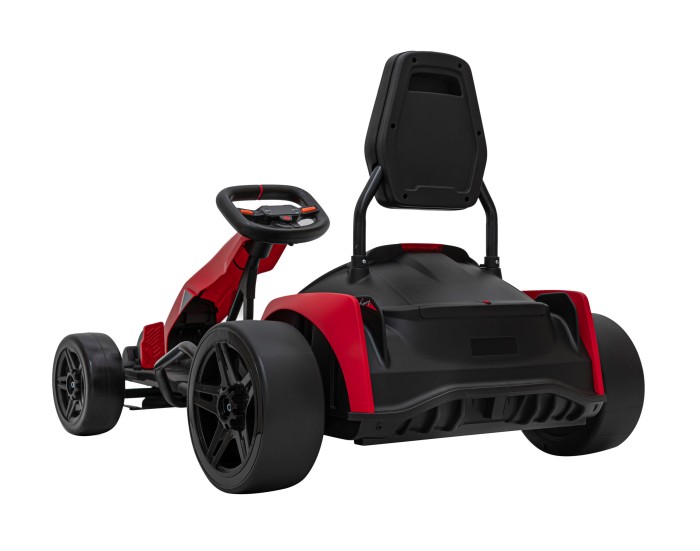 Gokart Fast 3 Drift na akumulator dla dzieci Czerwony + Funkcja driftu + Silniki 2x150W + Radio LED + Pasy-9 7802 