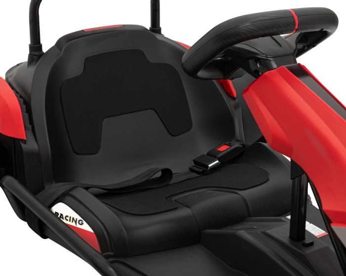 Gokart Fast 3 Drift na akumulator dla dzieci Czerwony + Funkcja driftu + Silniki 2x150W + Radio LED + Pasy-21 7802 