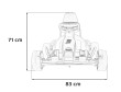 Gokart Fast 3 Drift na akumulator dla dzieci Czerwony + Funkcja driftu + Silniki 2x150W + Radio LED + Pasy-24 7802 