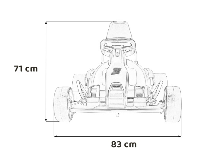 Gokart Fast 3 Drift na akumulator dla dzieci Czerwony + Funkcja driftu + Silniki 2x150W + Radio LED + Pasy-24 7802 