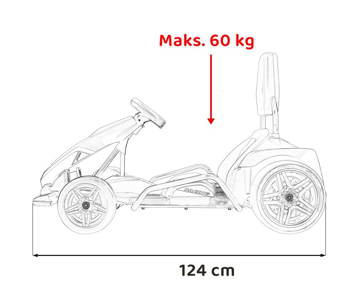 Gokart Fast 3 Drift na akumulator dla dzieci Czerwony + Funkcja driftu + Silniki 2x150W + Radio LED + Pasy-25 7802 