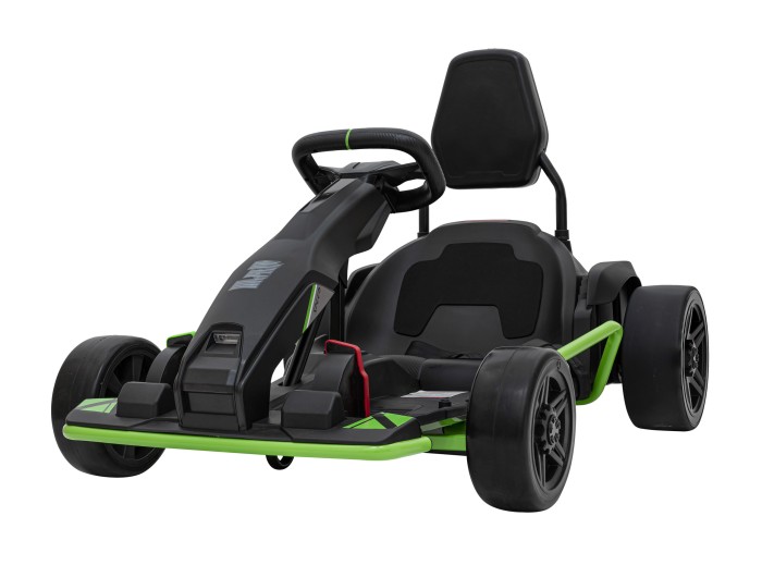 Gokart Fast 3 Drift na akumulator dla dzieci Czarny + Funkcja driftu + Silniki 2x150W + Radio LED + Pasy-6 7803 