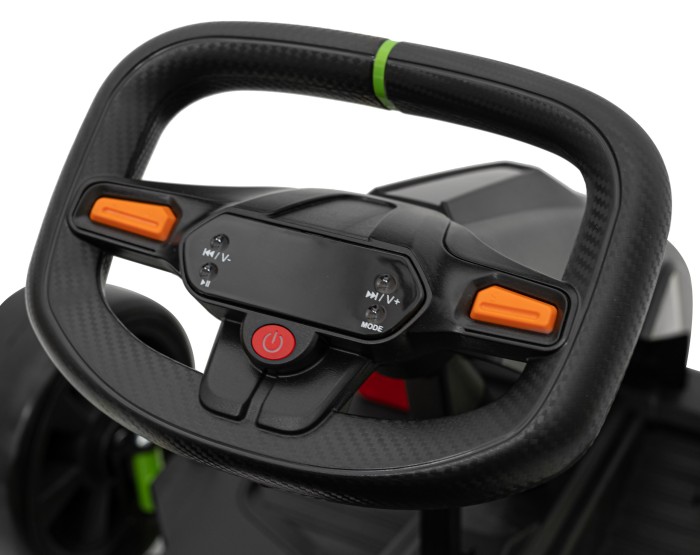 Gokart Fast 3 Drift na akumulator dla dzieci Czarny + Funkcja driftu + Silniki 2x150W + Radio LED + Pasy-13 7803 