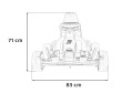 Gokart Fast 3 Drift na akumulator dla dzieci Czarny + Funkcja driftu + Silniki 2x150W + Radio LED + Pasy-23 7803 