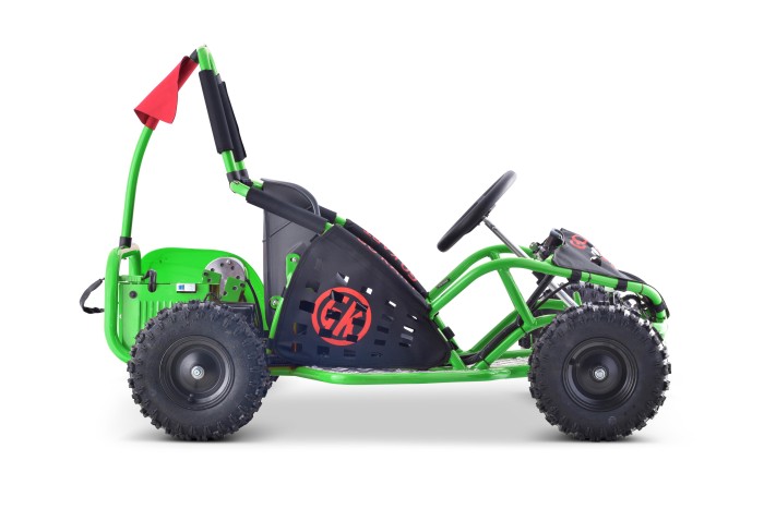 Gokart Fast Dragon na akumulator Zielony 30km/h + Silnik 1000W + Koła pompowane + Regulacja siedzenia + Pasy-4 7806 