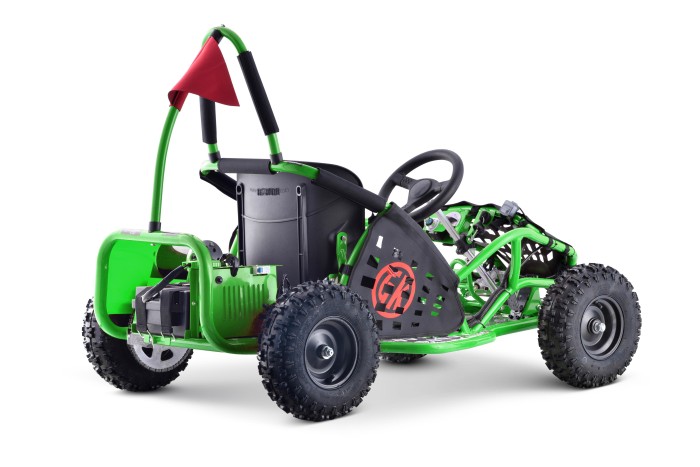 Gokart Fast Dragon na akumulator Zielony 30km/h + Silnik 1000W + Koła pompowane + Regulacja siedzenia + Pasy-5 7806 