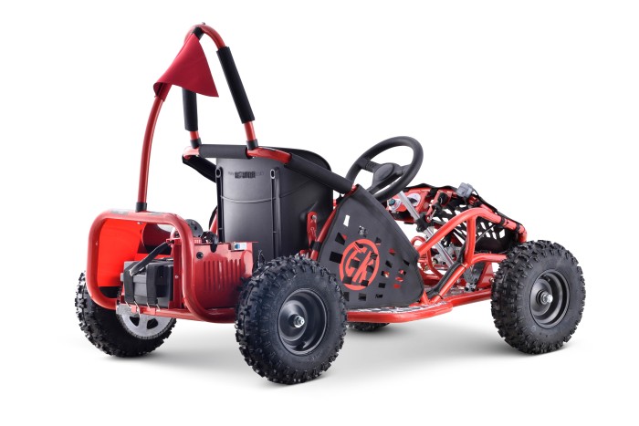 Gokart Fast Dragon na akumulator Czerwony 30km/h + Silnik 1000W + Koła pompowane + Regulacja siedzenia + Pasy-5 7807 