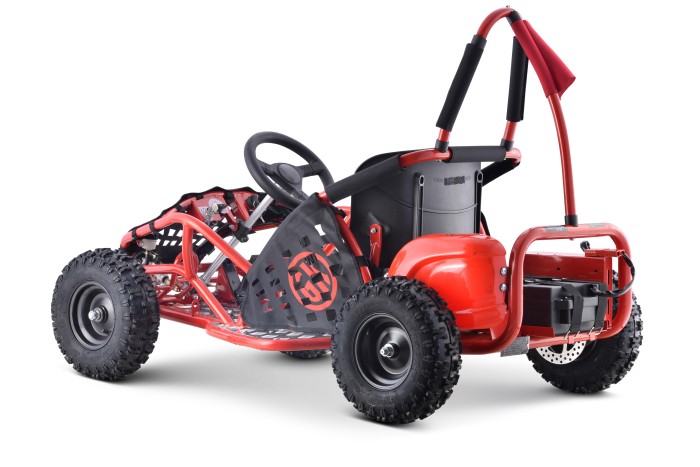 Gokart Fast Dragon na akumulator Czerwony 30km/h + Silnik 1000W + Koła pompowane + Regulacja siedzenia + Pasy-7 7807 