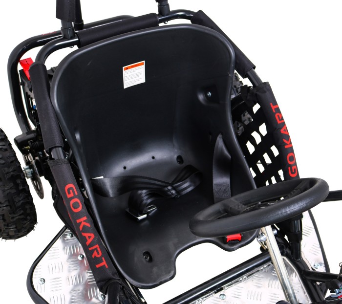 Gokart Fast Dragon na akumulator Czerwony 30km/h + Silnik 1000W + Koła pompowane + Regulacja siedzenia + Pasy-10 7807 