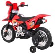 Motorek Cross dla dzieci Pojazd na akumulator Czerwony + Pomocnicze kółka + Dźwięki LED-8 7825 