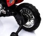 Motorek Cross dla dzieci Pojazd na akumulator Czerwony + Pomocnicze kółka + Dźwięki LED-12 7825 