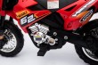 Motorek Cross dla dzieci Pojazd na akumulator Czerwony + Pomocnicze kółka + Dźwięki LED-19 7825 