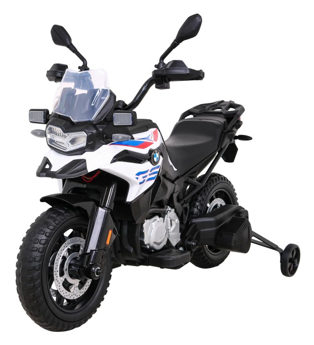 Motor BMW F850 GS na akumulator dla dzieci Biały + Kółka pomocnicze + Audio LED + Wolny Start + EVA-2 7829 