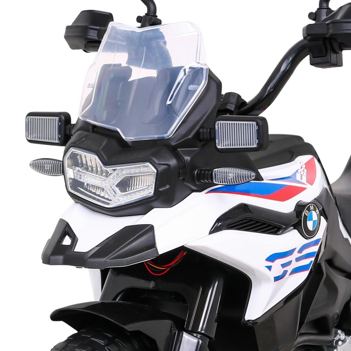 Motor BMW F850 GS na akumulator dla dzieci Biały + Kółka pomocnicze + Audio LED + Wolny Start + EVA-3 7829 