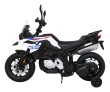 Motor BMW F850 GS na akumulator dla dzieci Biały + Kółka pomocnicze + Audio LED + Wolny Start + EVA-4 7829 