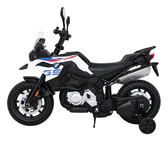 Motor BMW F850 GS na akumulator dla dzieci Biały + Kółka pomocnicze + Audio LED + Wolny Start + EVA-4 7829 