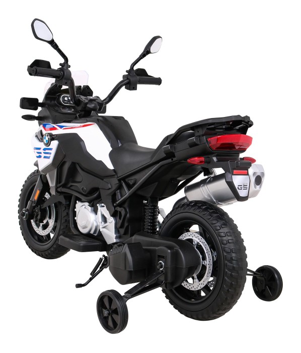 Motor BMW F850 GS na akumulator dla dzieci Biały + Kółka pomocnicze + Audio LED + Wolny Start + EVA-6 7829 