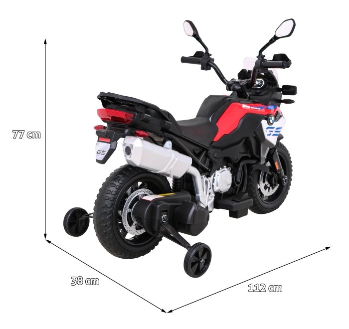 Motor BMW F850 GS na akumulator dla dzieci Czerwony + Kółka pomocnicze + Audio LED + Wolny Start + EVA-11 7830 
