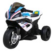 Motor BMW HP4 na akumulator dla dzieci Biały + 3 Koła + LED + MP3 USB + Ekoskóra-2 7833 