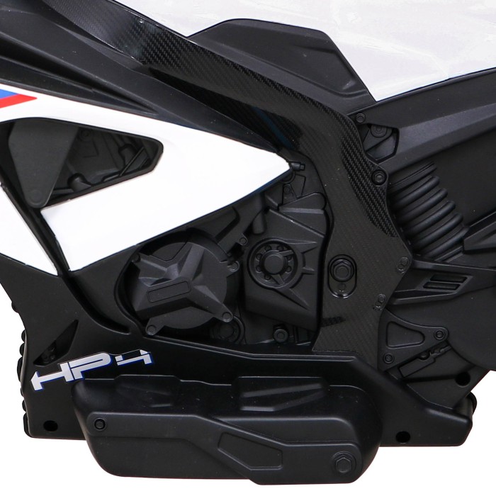 Motor BMW HP4 na akumulator dla dzieci Biały + 3 Koła + LED + MP3 USB + Ekoskóra-5 7833 