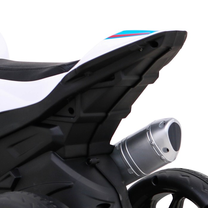 Motor BMW HP4 na akumulator dla dzieci Biały + 3 Koła + LED + MP3 USB + Ekoskóra-7 7833 