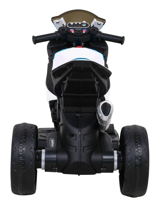 Motor BMW HP4 na akumulator dla dzieci Biały + 3 Koła + LED + MP3 USB + Ekoskóra-8 7833 