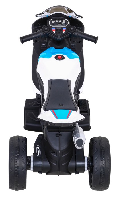 Motor BMW HP4 na akumulator dla dzieci Biały + 3 Koła + LED + MP3 USB + Ekoskóra-9 7833 