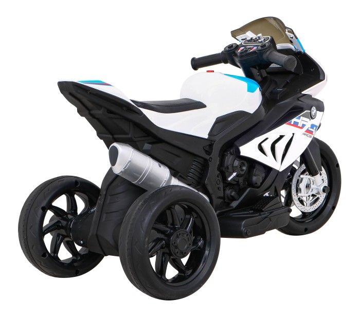 Motor BMW HP4 na akumulator dla dzieci Biały + 3 Koła + LED + MP3 USB + Ekoskóra-10 7833 
