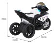 Motor BMW HP4 na akumulator dla dzieci Biały + 3 Koła + LED + MP3 USB + Ekoskóra-11 7833 