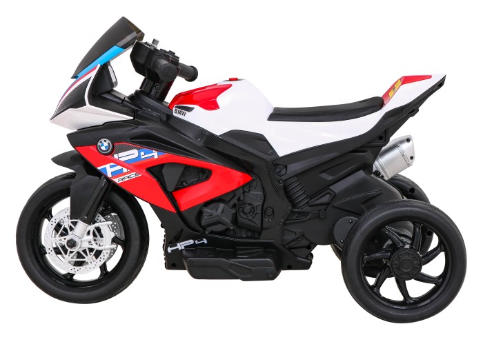 Motor BMW HP4 na akumulator dla dzieci Czerwony + 3 Koła + LED + MP3 USB + Ekoskóra-3 7834 