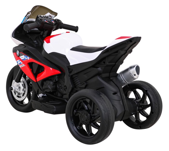 Motor BMW HP4 na akumulator dla dzieci Czerwony + 3 Koła + LED + MP3 USB + Ekoskóra-5 7834 