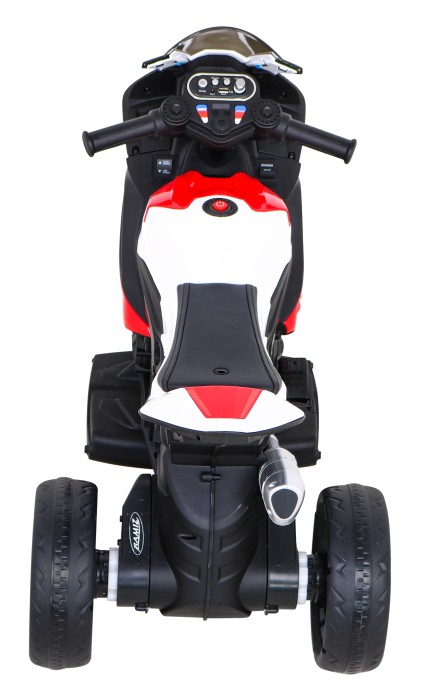 Motor BMW HP4 na akumulator dla dzieci Czerwony + 3 Koła + LED + MP3 USB + Ekoskóra-9 7834 