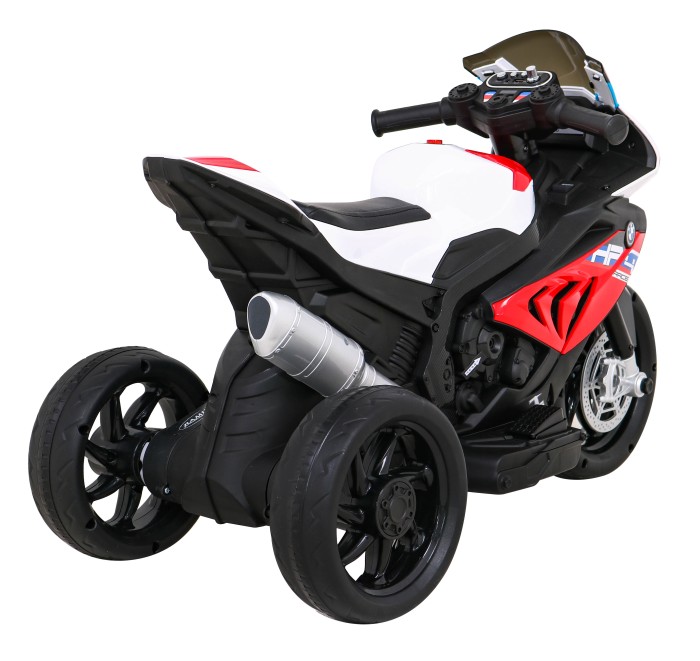 Motor BMW HP4 na akumulator dla dzieci Czerwony + 3 Koła + LED + MP3 USB + Ekoskóra-10 7834 