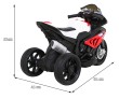 Motor BMW HP4 na akumulator dla dzieci Czerwony + 3 Koła + LED + MP3 USB + Ekoskóra-11 7834 