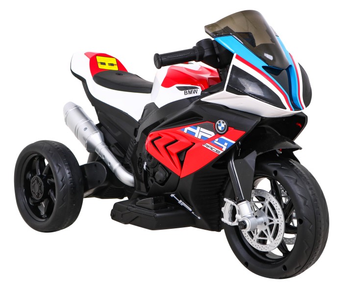 Motor BMW HP4 na akumulator dla dzieci Czerwony + 3 Koła + LED + MP3 USB + Ekoskóra-12 7834 
