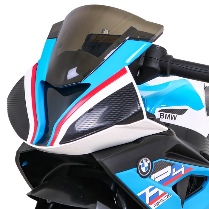 Motor BMW HP4 na akumulator dla dzieci Niebieski + 3 Koła + LED + MP3 USB + Ekoskóra-3 7835 
