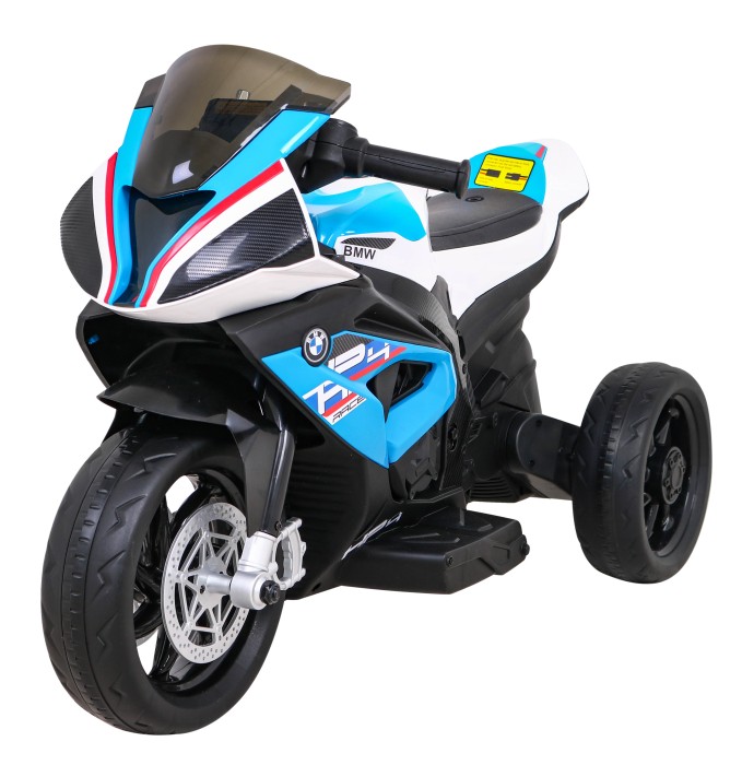 Motor BMW HP4 na akumulator dla dzieci Niebieski + 3 Koła + LED + MP3 USB + Ekoskóra-4 7835 