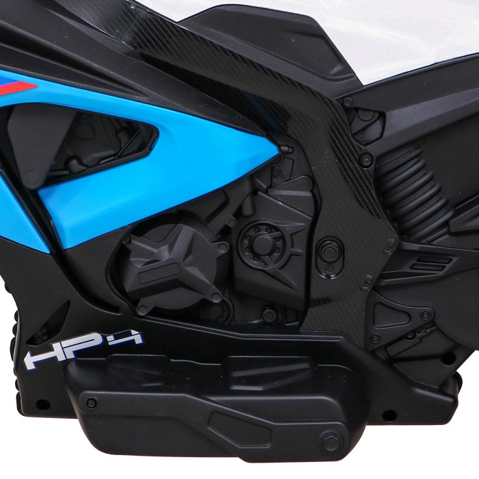 Motor BMW HP4 na akumulator dla dzieci Niebieski + 3 Koła + LED + MP3 USB + Ekoskóra-6 7835 
