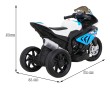 Motor BMW HP4 na akumulator dla dzieci Niebieski + 3 Koła + LED + MP3 USB + Ekoskóra-13 7835 