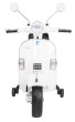 Skuter Vespa elektryczny dla dzieci Biały + Kółka pomocnicze + Audio + Ekoskóra + EVA + Wolny Start-3 7836 