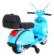 Skuter Vespa elektryczny dla dzieci Niebieski + Kółka pomocnicze + Audio + Ekoskóra + EVA + Wolny Start-8 7837 