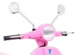 Skuter Vespa elektryczny dla dzieci Różowy + Kółka pomocnicze + Audio + Ekoskóra + EVA + Wolny Start-13 7838 
