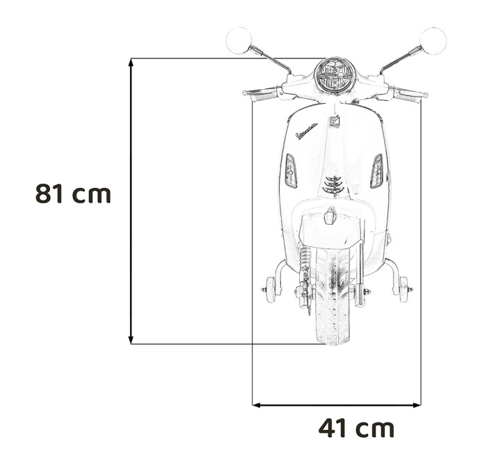 Pojazd Skuter Vespa ROMA Żółty-32 7859 